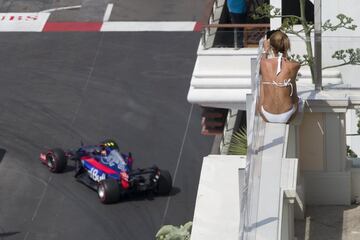 Primera sesi車n de entrenamiento en el circuito de Montecarlo