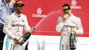 Lewis Hamilton y Nico Rosberg.