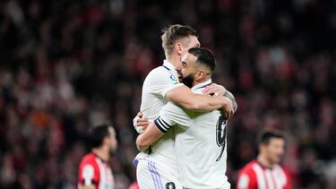 Kroos y Benzema, autores de los goles del Madrid en San Mamés.