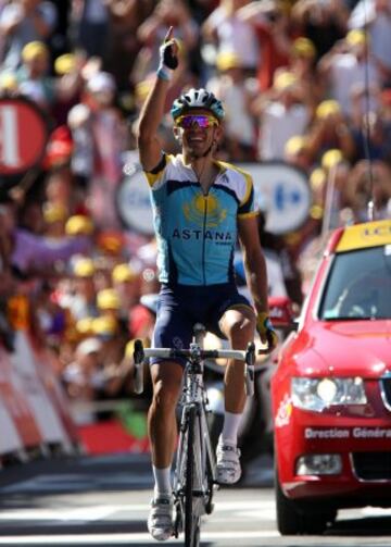 Tour 2009.
Etapa 15. Pontarlier-Verbier. 
Ganó la etapa y consiguió el maillot amarillo.  