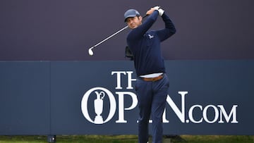 Spain&#039;s Jorge Campillo tees off from the first hole during the first round of the British Open golf Championships at Royal Portrush golf club in Northern Ireland on July 18, 2019. (Photo by Paul ELLIS / AFP) / RESTRICTED TO EDITORIAL USE