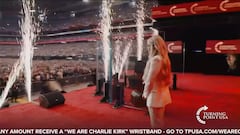 Erika Kirk’s stunning and surreal entrance at Charlie Kirk memorial