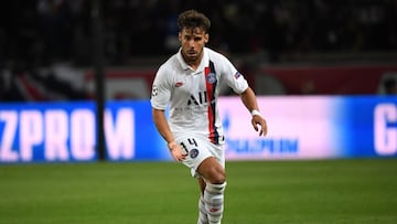 (FILES) This file photo taken on September 18, 2019 shows Paris Saint-Germain&#039;s Spanish defender Juan Bernat controlling the ball during the UEFA Champions league Group A football match between Paris Saint-Germain and Real Madrid, at the Parc des Pri