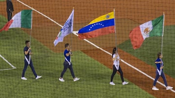 La dama que se encargaba de llevar el lábaro patrio sudamericano, se desplomó mientras se entonaba el himno de México previo al duelo contra Italia.