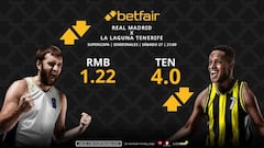 Real Madrid vs. La Laguna Tenerife: horario, dónde ver, pronósticos, estadísticas y cuadro
