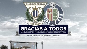 Cartel promocional del Legan&eacute;s-Getafe.