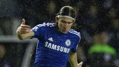 Filipe en uno de sus partidos con el Chelsea