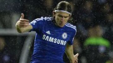 Filipe en uno de sus partidos con el Chelsea