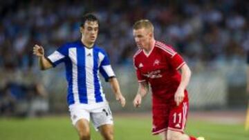 Rubén Pardo teme el "fútbol directo" del Aberdeen