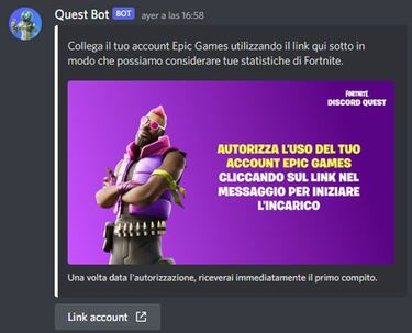 Fortnite: consigue objetos gratis con Discord Italia
