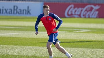 Vermeeren, en el entrenamiento del Atlético.