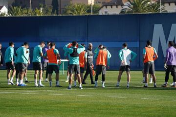 Último entrenamiento del Málaga en 2023.