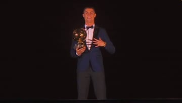 Cristiano gana su quinto Bal&oacute;n de Oro.