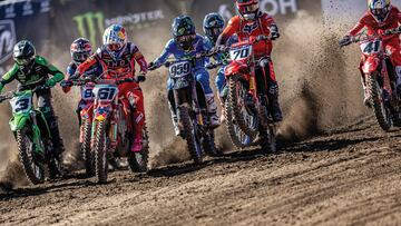 Jorge Prado (61) y Rubén Fernández (70), en el MXGP de Argentina.