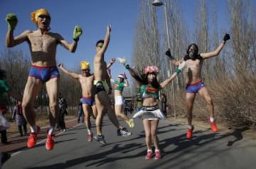 La Half-Naked Marathon es una iniciativa para reivindicar una mayor concienciación con el medio ambiente en Beijing.