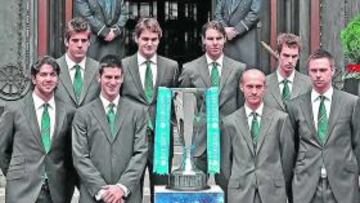<b>MAESTROS. </b>En Londres: Verdasco, Del Potro, Djokovic, Federer, Nadal, Davydenko, Murray y Soderling.
