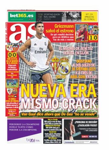 Las portadas de AS de agosto