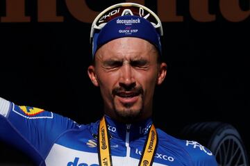 Julian Alaphilippe dio un recital en la contrarreloj de Pau, de esta forma ha ampliado suliderato en 14 segundos sobre Geraint Thomas.