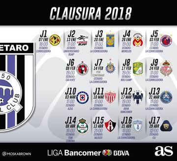 Checa el calendario de los 18 equipos de la Liga MX