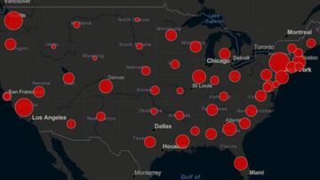 Estados Unidos cuenta con 4,661 casos de COVID-19 detectados, siendo Nueva York, California y Washington las entidades m&aacute;s afectadas.