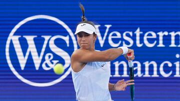 Jessica Bouzas, contra Aryna Sabalenka en el Cincinnati Open.