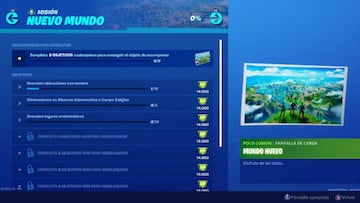 Fortnite Cap&iacute;tulo 2 - Temporada 1: desaf&iacute;os de Nuevo Mundo