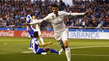 Morata encarril&oacute; el triunfo del Madrid ante el Depor marcando en el segundo 52.