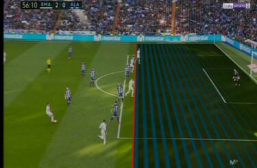 Gol anulado a Benzema por un fuera de juego inexistente