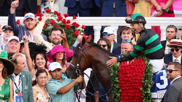 A multi-million-dollar prize purse was at stake at Churchill Downs in Louisville, where the Kentucky Derby took place for the 150th time.