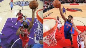 Harden y un Drummond que repite, jugadores de la semana