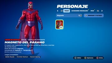 fortnite skin magneto xmen marvel