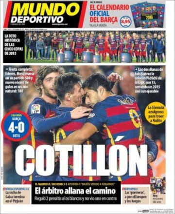 Las últimas portadas de la prensa deportiva del 2015