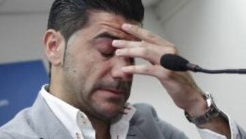 Rueda de prensa de Riki, donde se despidió del club gallego.