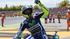 Valentino Rossi celebra su victoria en Montmel&oacute; en 2016. 