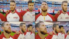 Piqué denies bird-flip during anthem: "I was crossing fingers"