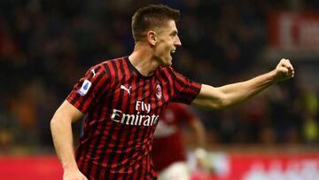 Piatek, durante su etapa en el Milan.