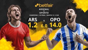 Arsenal FC vs. FC Oporto: horario, TV, estadísticas, cuadro y pronósticos
