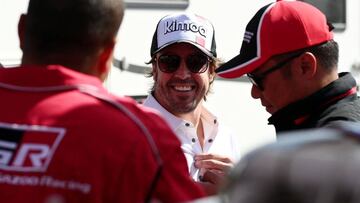 Fernando Alonso durante la jornada de descanso.