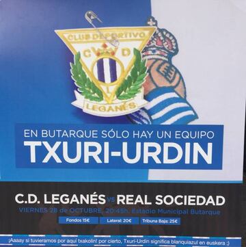 Cartel urbano del Leganés - Real Sociedad.