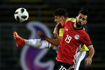 La Selección Colombia enfrentó a Egipto en el estadio Atleti Azurri d'Italia, cancha del Atalanta de Bérgamo, en partido preparatorio de cara al Mundial de Rusia 2018, en el que la 'tricolor' debutará el 19 de junio frente a Japón en Saransk.