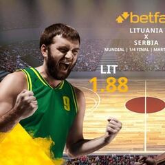 Lituania vs. Serbia: horario, TV, estadísticas, cuadro y pronósticos