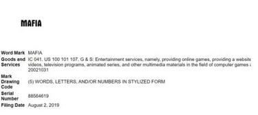 Take-Two Interactive realiza varios registros relacionados con la marca Mafia