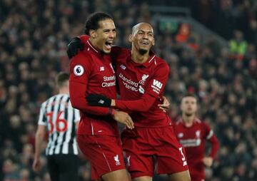 Liverpool's Virgil van Dijk and Fabinho