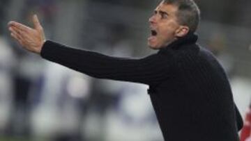 Garitano, durante el partido.
