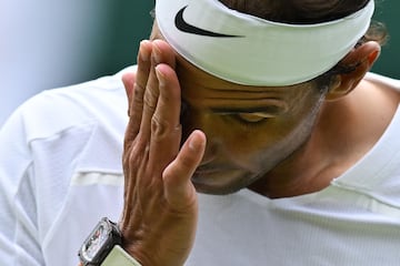 Rafa Nadal jugó con dolor en el abdomen ante el tenista estadounidense Taylor Fritz. 