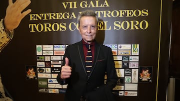 José Ortega Cano posa a su llegada a la VII Gala de la entrega de Trofeos Toros 'El Soro', a 30 de octubre de 2023, en Valencia (España).
FAMOSOS;EL SORO;TROFEOS;ENTREGA
Raúl Terrel / Europa Press
(Foto de ARCHIVO)
30/10/2023