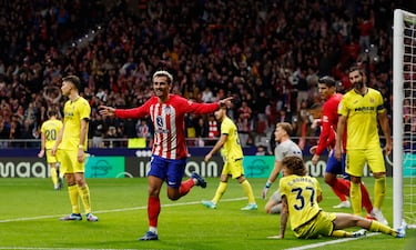 2-1. antoine Griezmann celebra el segundo gol que marca en el minuto 79 de partido.