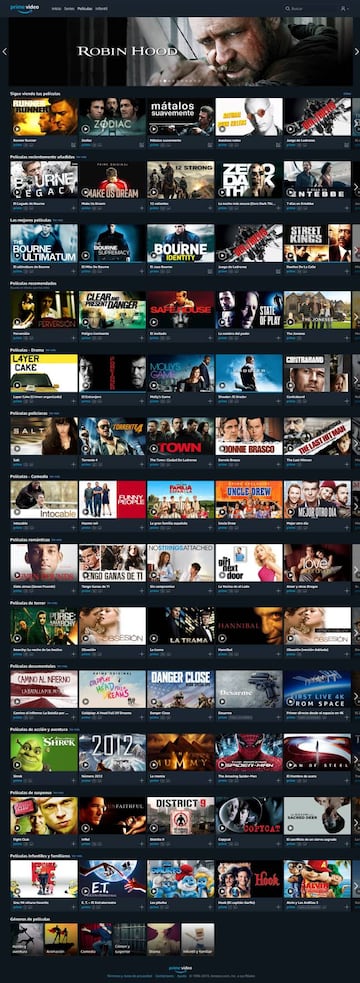 Amazon Prime Video tambin tiene un catlogo de cine lleno de estrenos recientes y pelculas clsicas