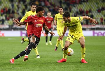 Marcus Rashford y Alfonso Pedraza.