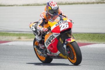 Dani Pedrosa durante la segunda jornada de test de Sepang.